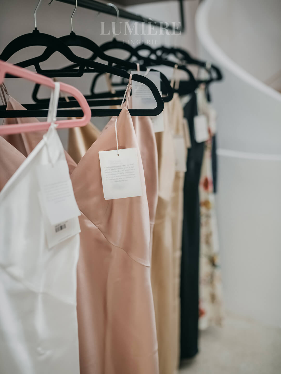Luxury silk pyjamas for waking up well displayed at Lumiere boutique showcasing quality sleepwear Cyprus lifestyle